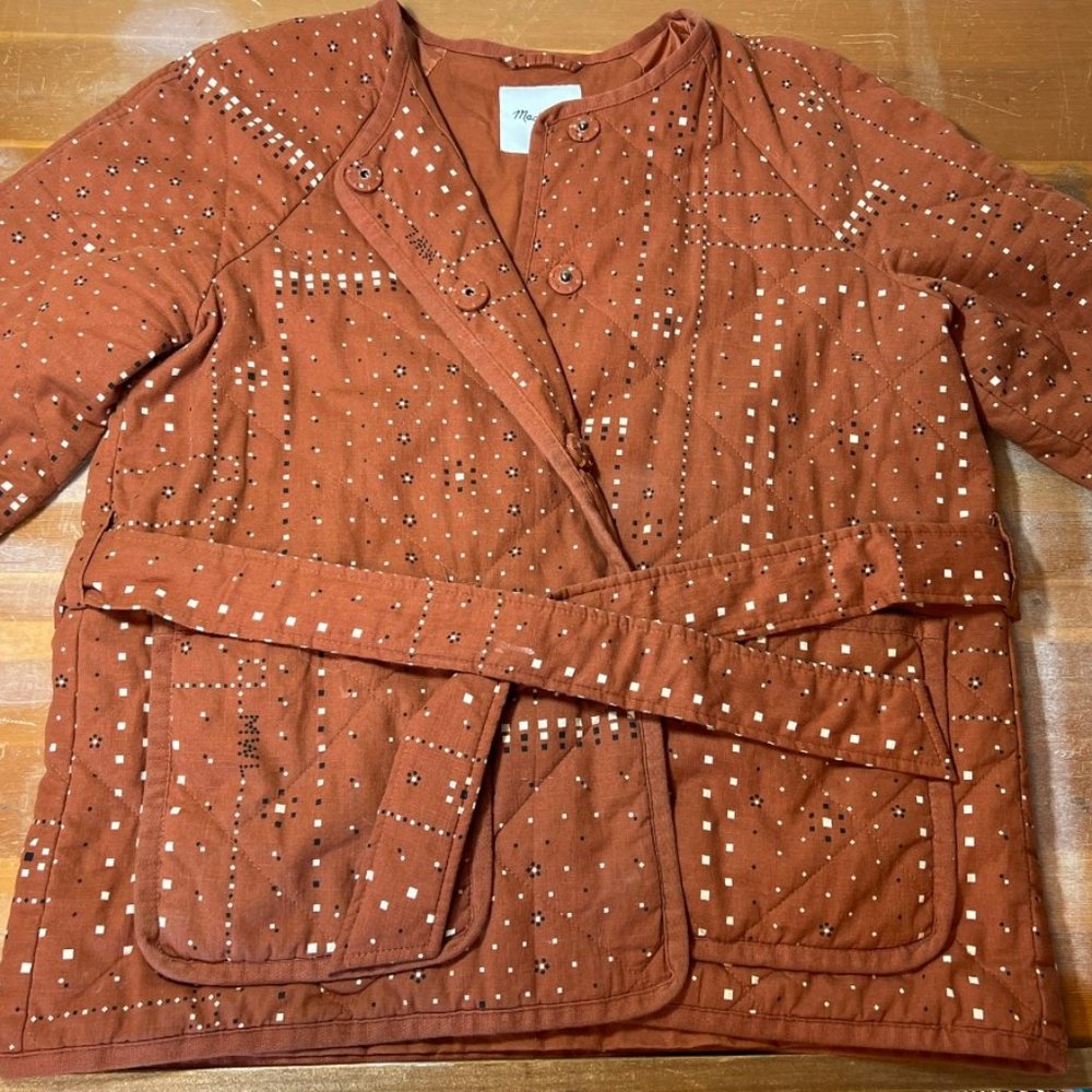 Madewell Burnt Orange Belted Jacket